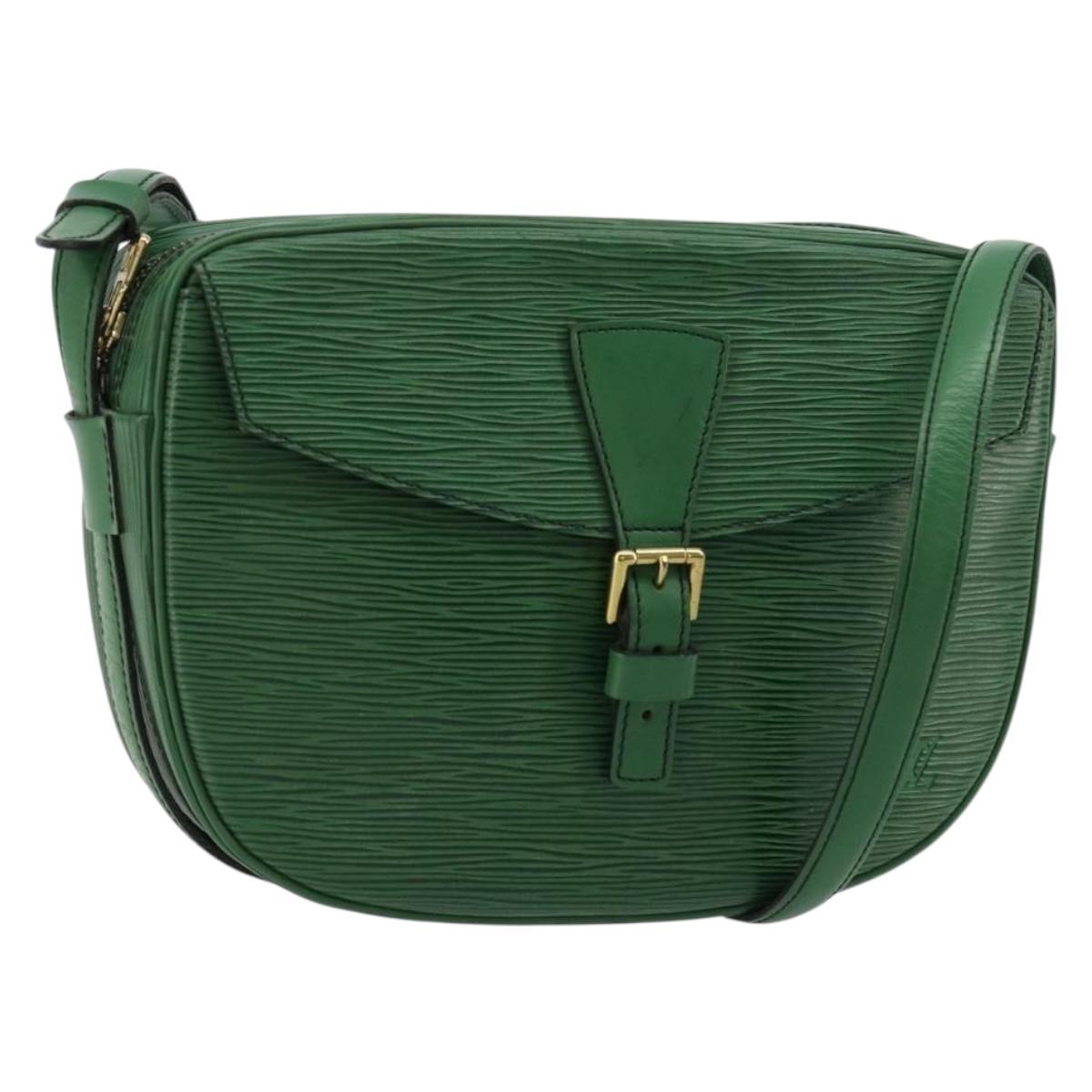 LOUIS VUITTON Epi Jeune Fille MM Shoulder Bag Green M52154 LV Auth ka4596