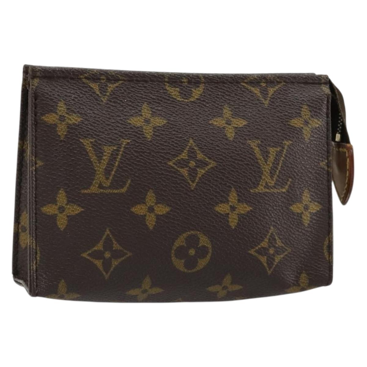 LOUIS VUITTON Monogram Poche Toilette 15 Pouch M47546 LV Auth ka4599