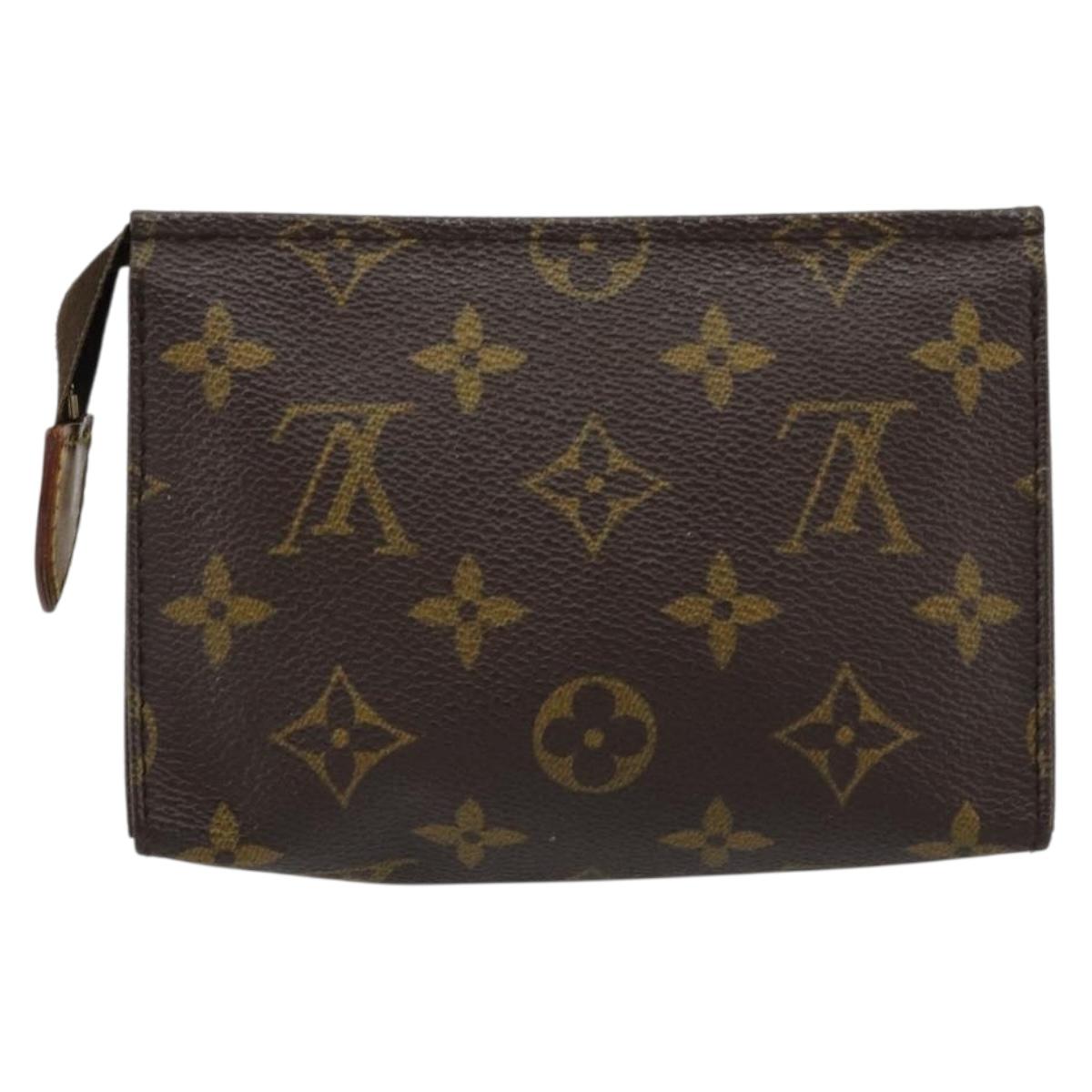 LOUIS VUITTON Monogram Poche Toilette 15 Pouch M47546 LV Auth ka4599