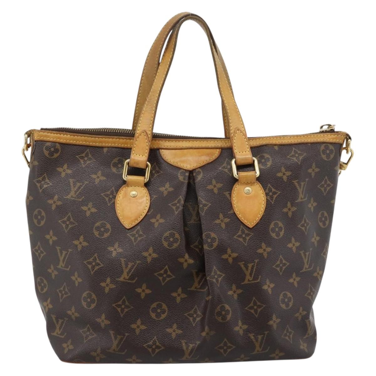 LOUIS VUITTON Monogram Palermo PM Tote Bag M40145 LV Auth ka4604