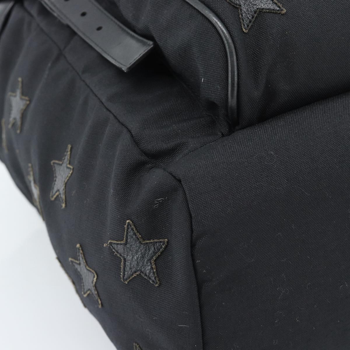 SAINT LAURENT Backpack Canvas Black Silver Auth ka4606A