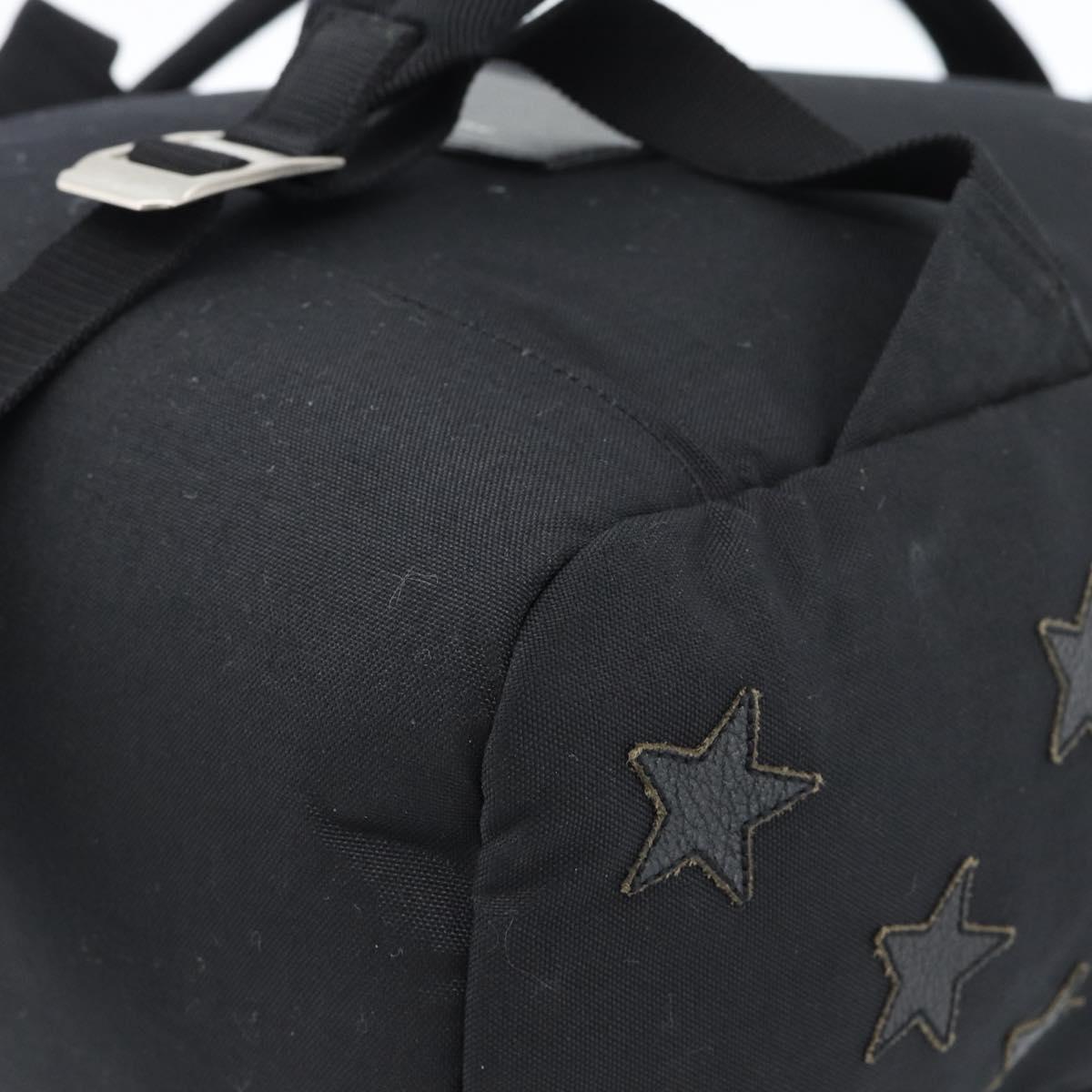 SAINT LAURENT Backpack Canvas Black Silver Auth ka4606A