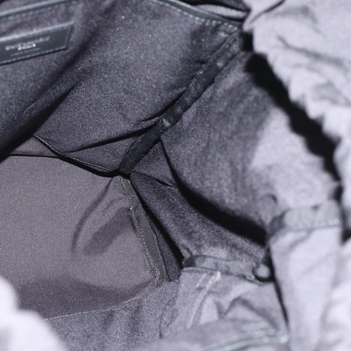 SAINT LAURENT Backpack Canvas Black Silver Auth ka4606A