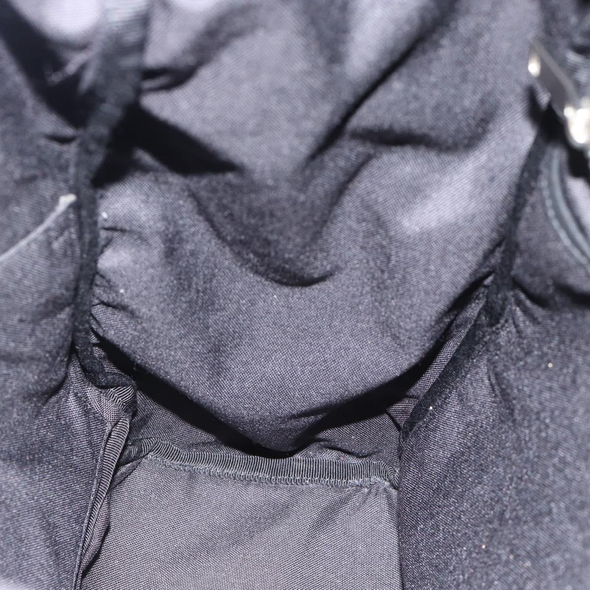 SAINT LAURENT Backpack Canvas Black Silver Auth ka4606A