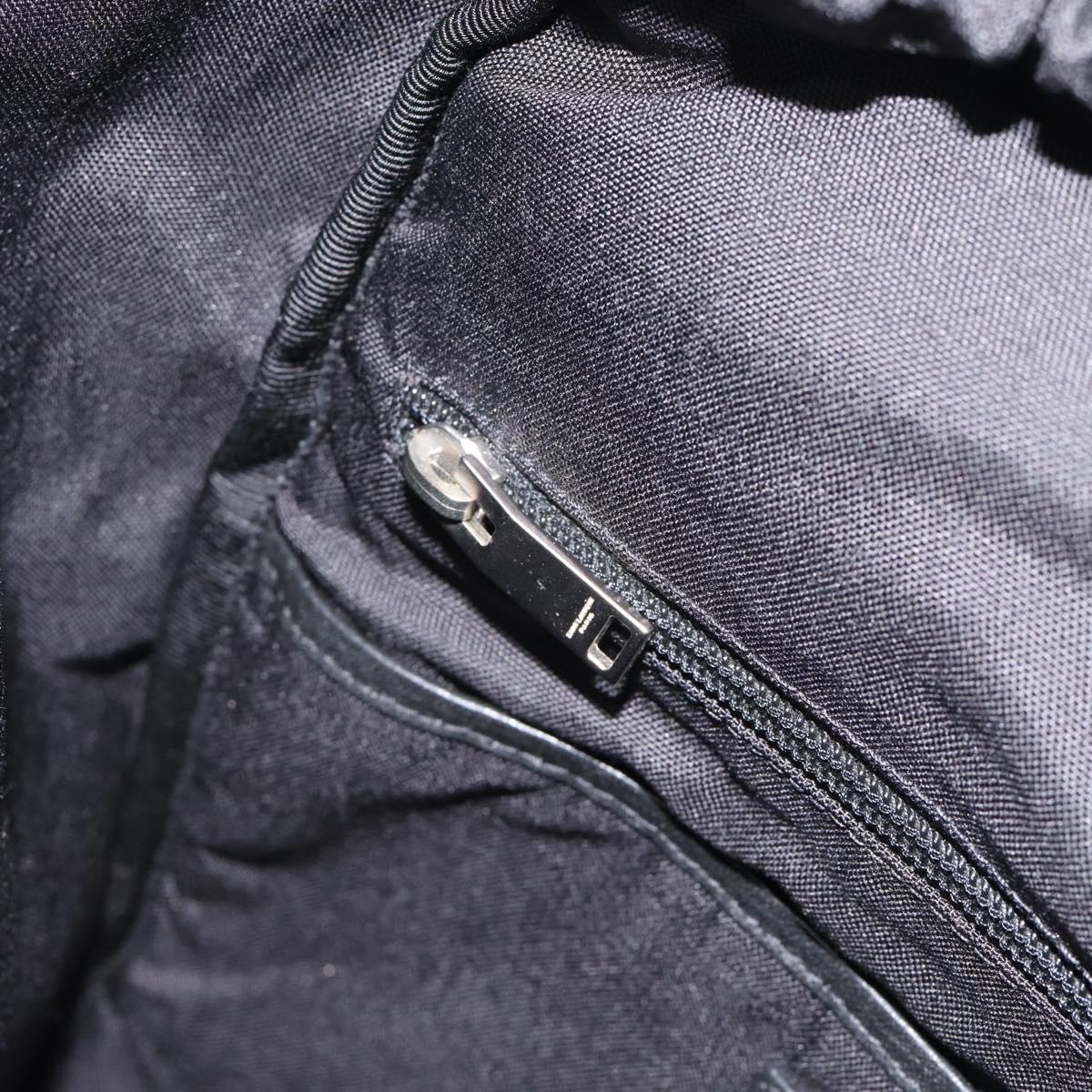 SAINT LAURENT Backpack Canvas Black Silver Auth ka4606A