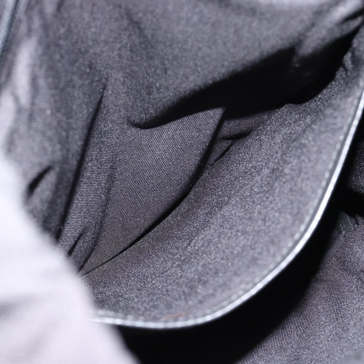SAINT LAURENT Backpack Canvas Black Silver Auth ka4606A