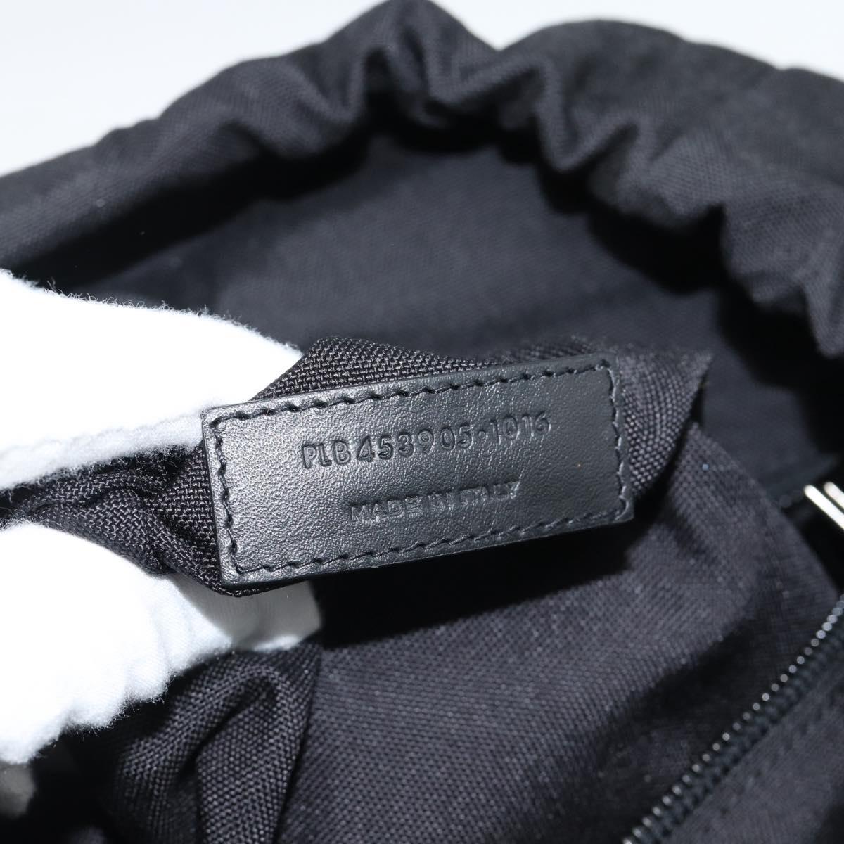SAINT LAURENT Backpack Canvas Black Silver Auth ka4606A