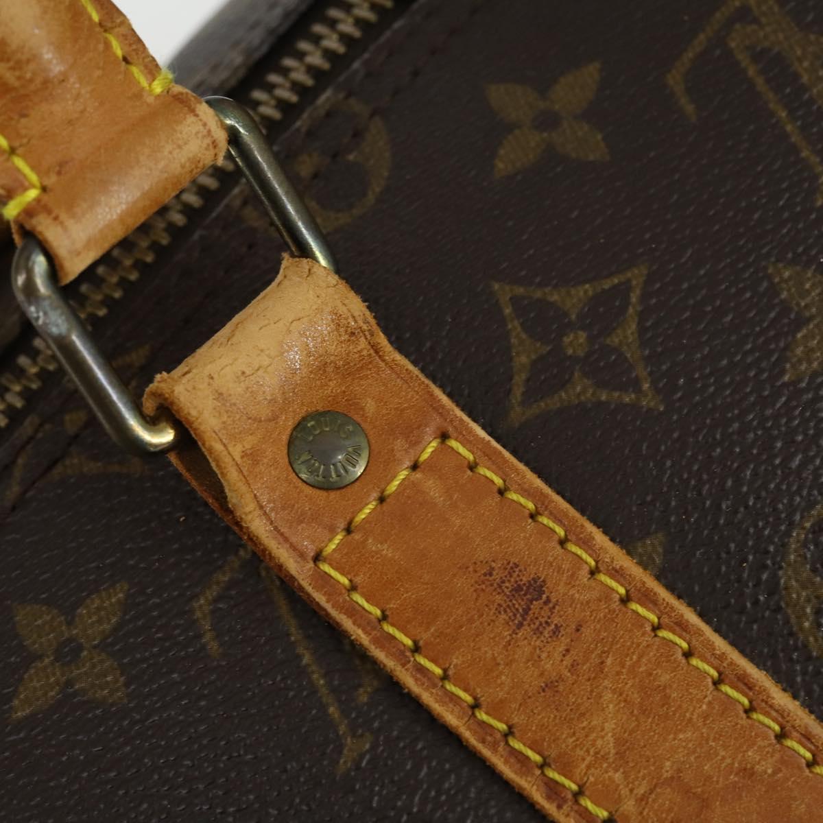 LOUIS VUITTON Monogram Keepall Bandouliere 55 Boston Bag M41414 LV Auth ka461