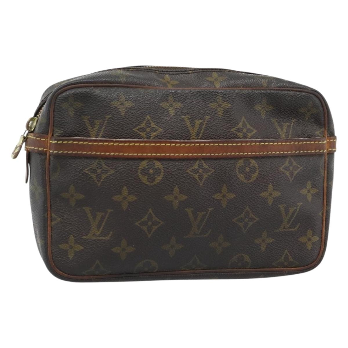LOUIS VUITTON Monogram Compiegne 23 Clutch Bag M51847 LV Auth ka4616