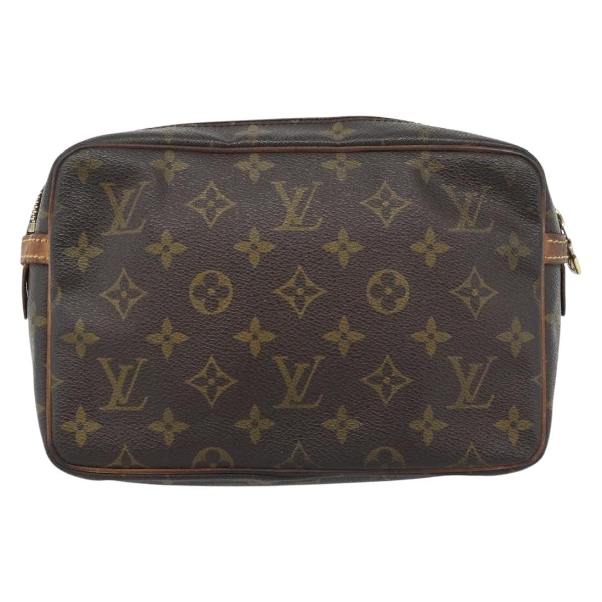 LOUIS VUITTON Monogram Compiegne 23 Clutch Bag M51847 LV Auth ka4616