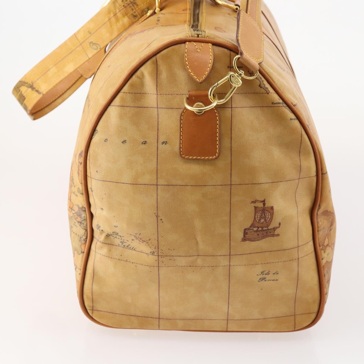 PRIMA CLASSE Hand Bag Leather PVC 3 Set Brown Gold Auth ka4627