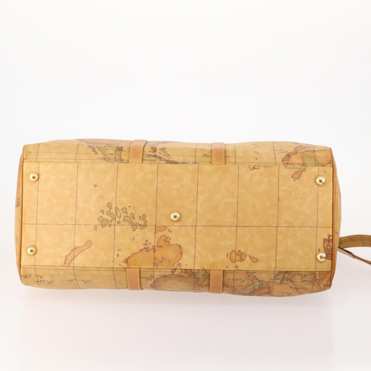 PRIMA CLASSE Hand Bag Leather PVC 3 Set Brown Gold Auth ka4627