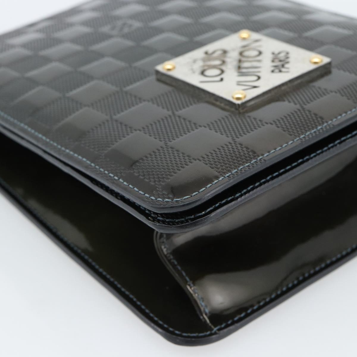 LOUIS VUITTON Damier Vernis Club Bag Green Petrol blue M92128 LV Auth ka4633