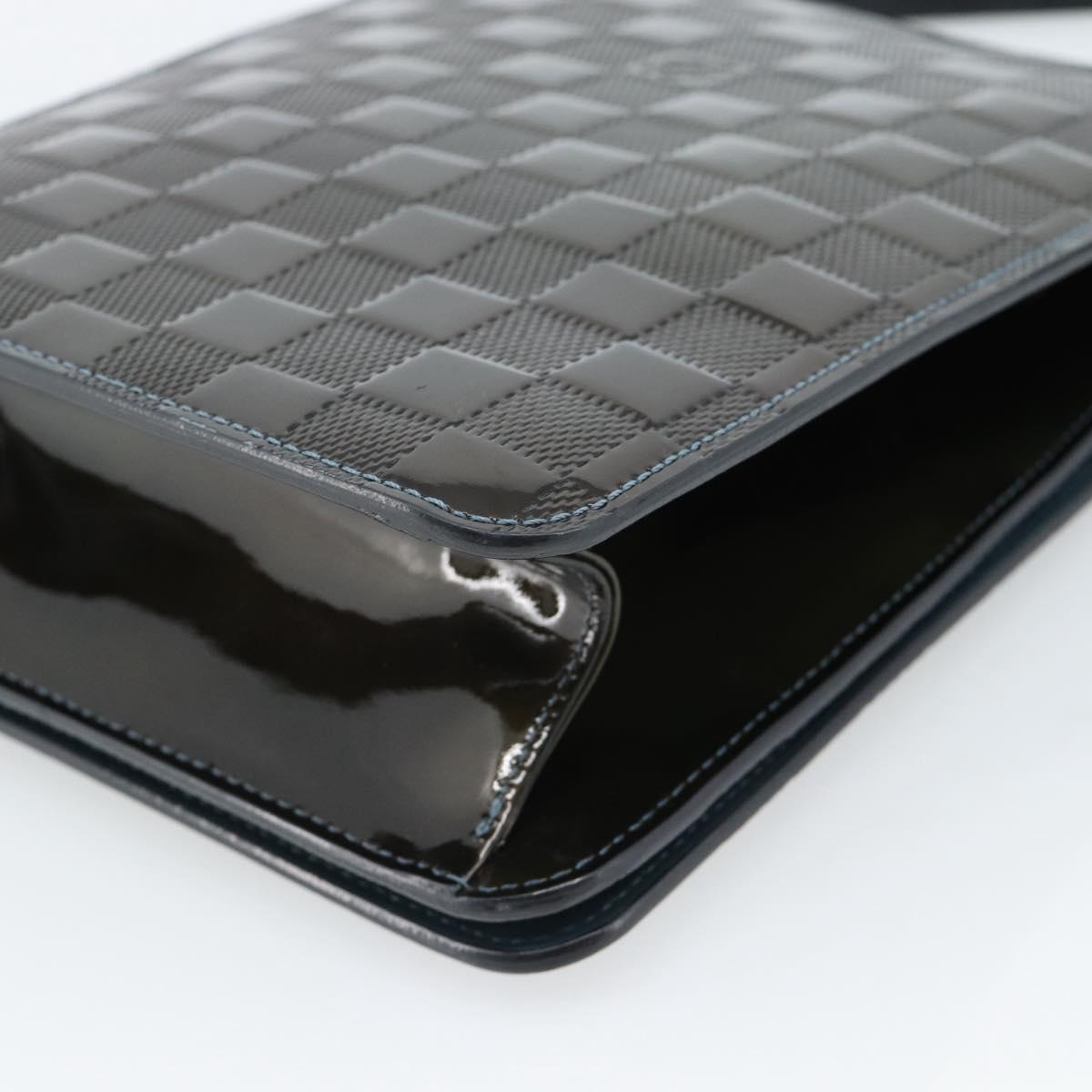 LOUIS VUITTON Damier Vernis Club Bag Green Petrol blue M92128 LV Auth ka4633