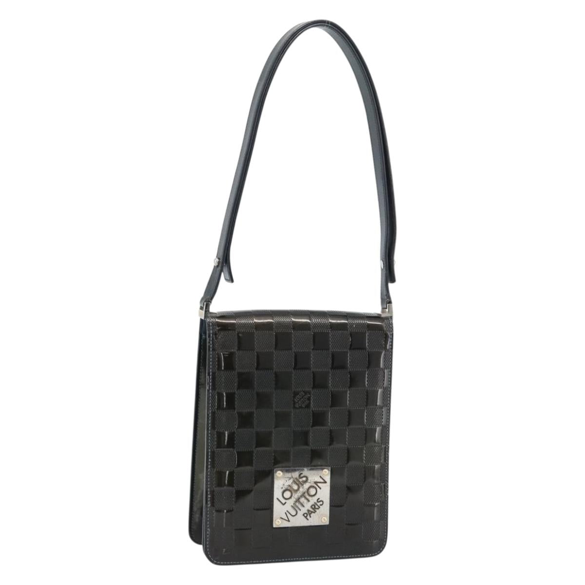 LOUIS VUITTON Damier Vernis Club Bag Green Petrol blue M92128 LV Auth ka4633