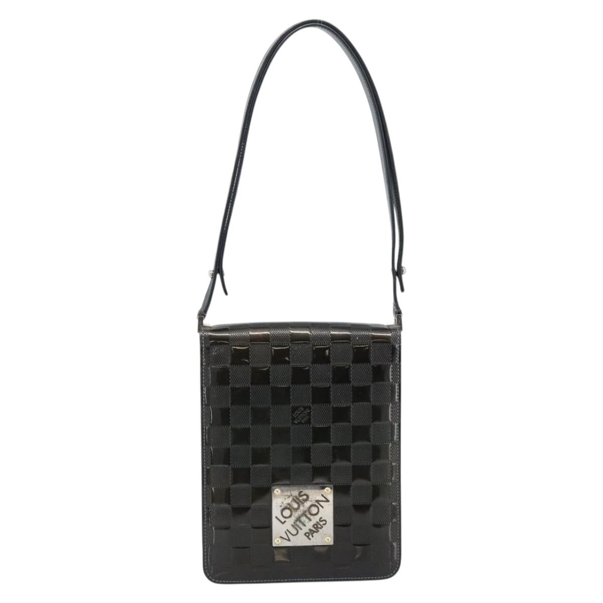 LOUIS VUITTON Damier Vernis Club Bag Green Petrol blue M92128 LV Auth ka4633
