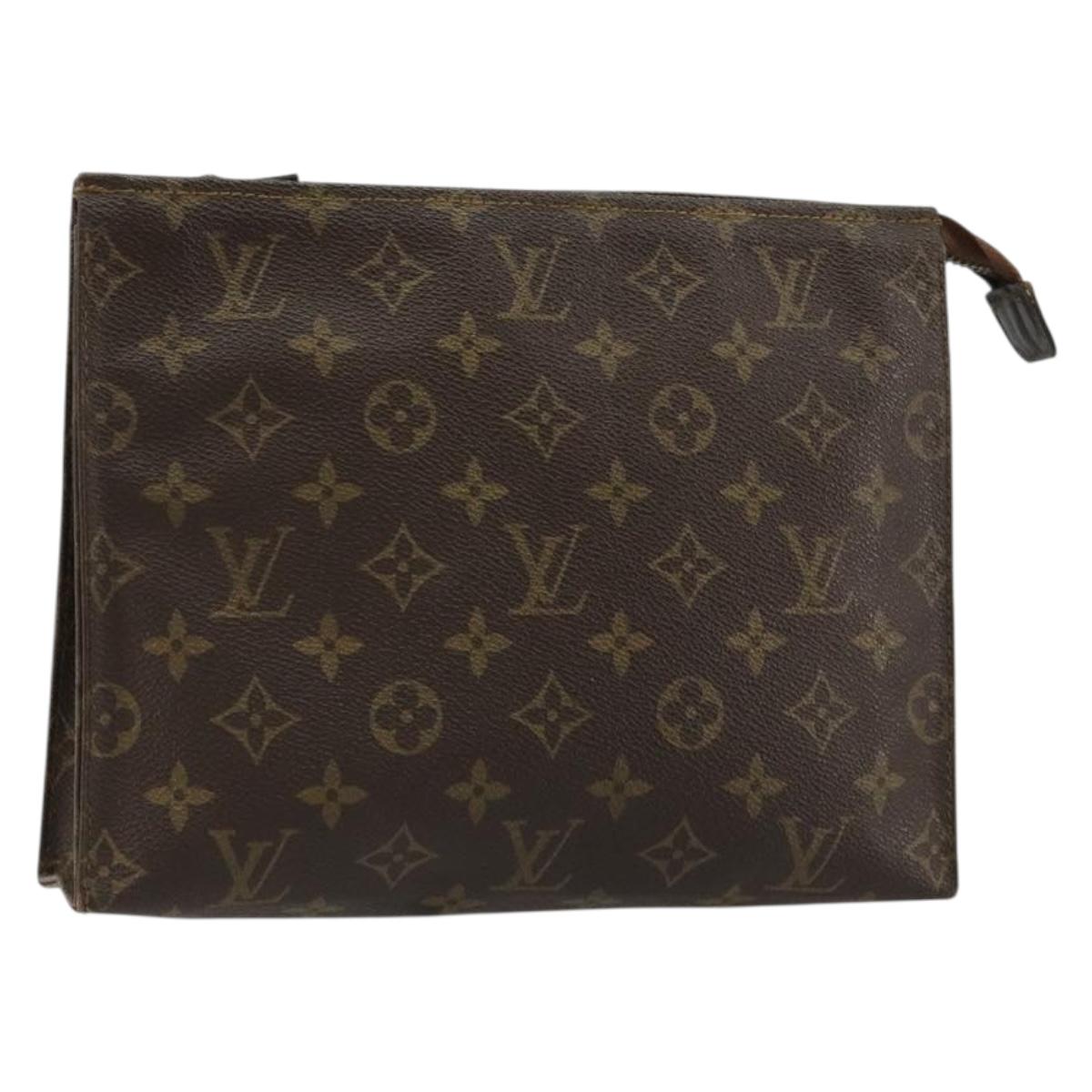 LOUIS VUITTON Monogram Poche Toilette 26 Pouch M47542 LV Auth ka4634