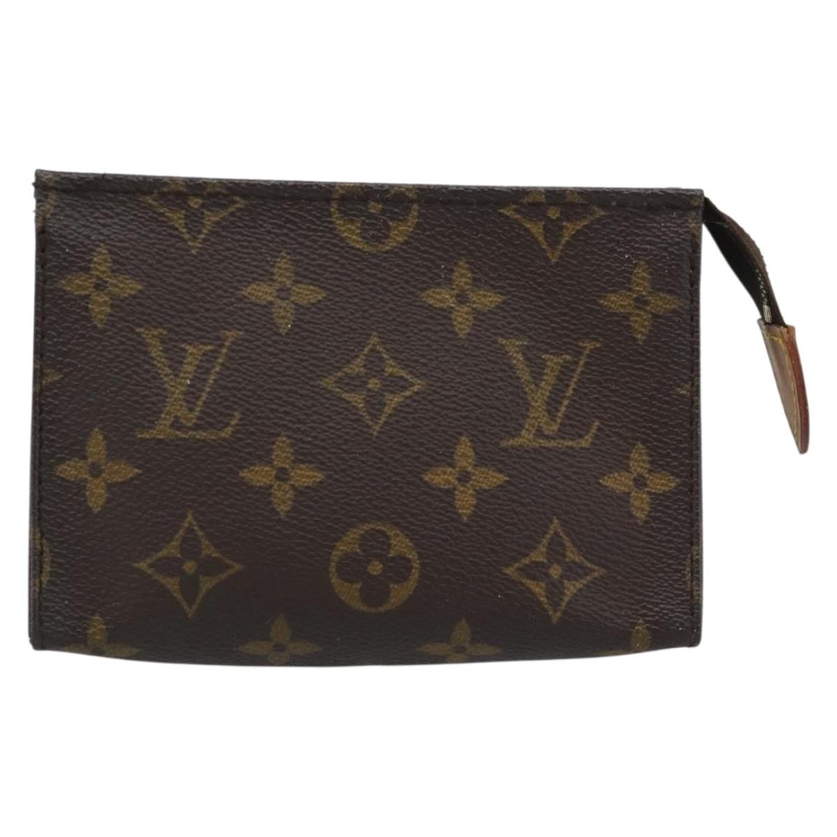 LOUIS VUITTON Monogram Poche Toilette 15 Pouch M47546 LV Auth ka4639