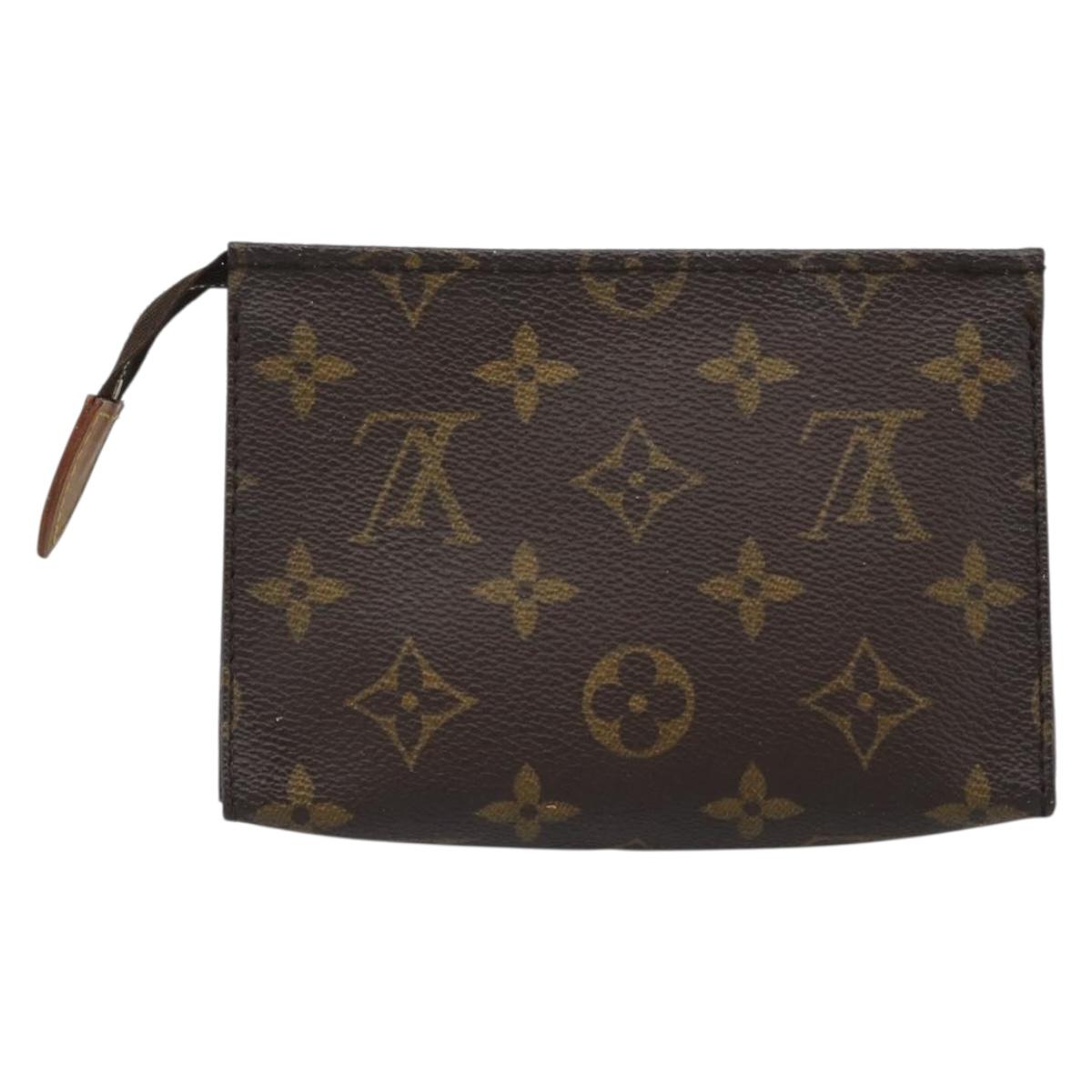 LOUIS VUITTON Monogram Poche Toilette 15 Pouch M47546 LV Auth ka4639