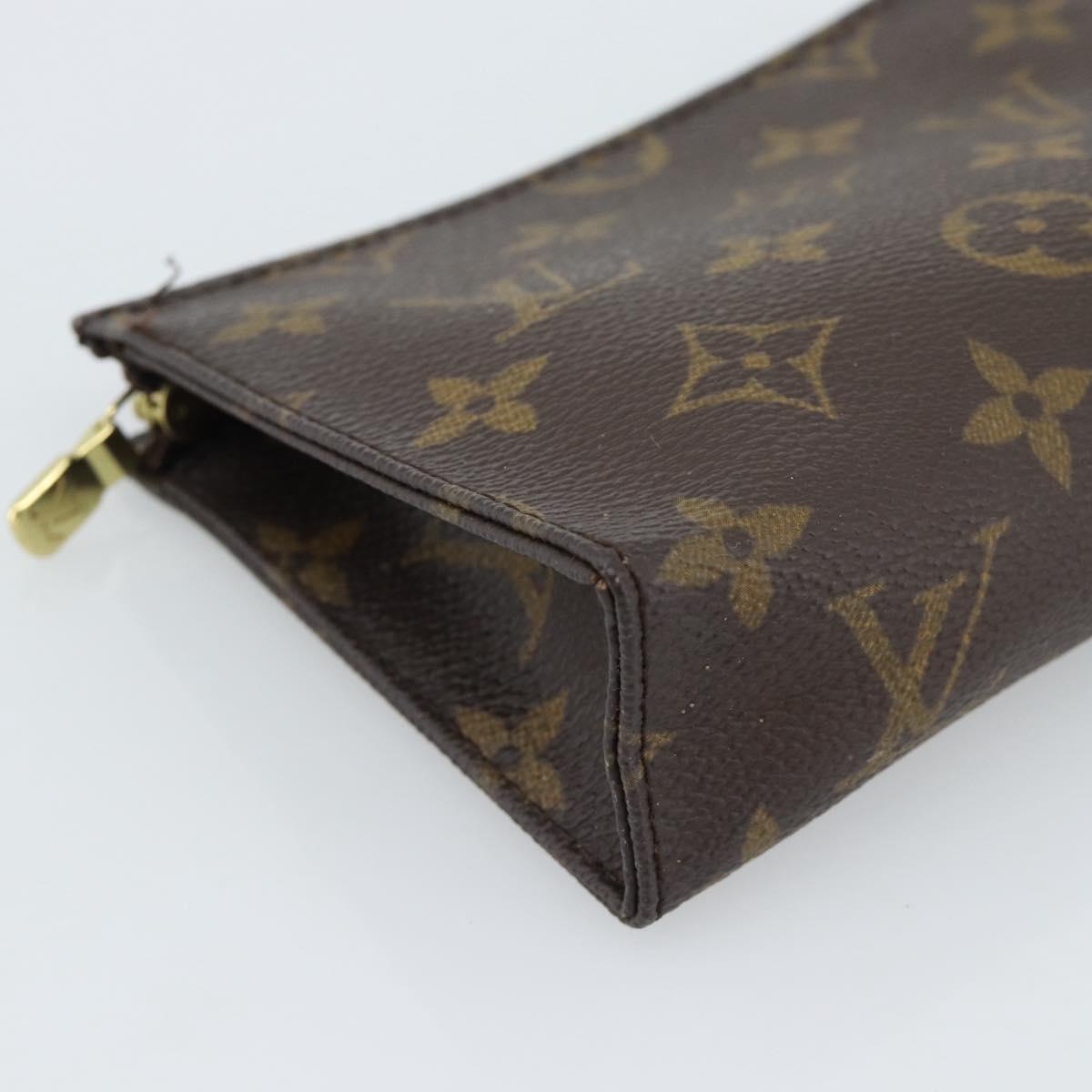 LOUIS VUITTON Monogram Poche Toilette 15 Pouch M47546 LV Auth ka4639