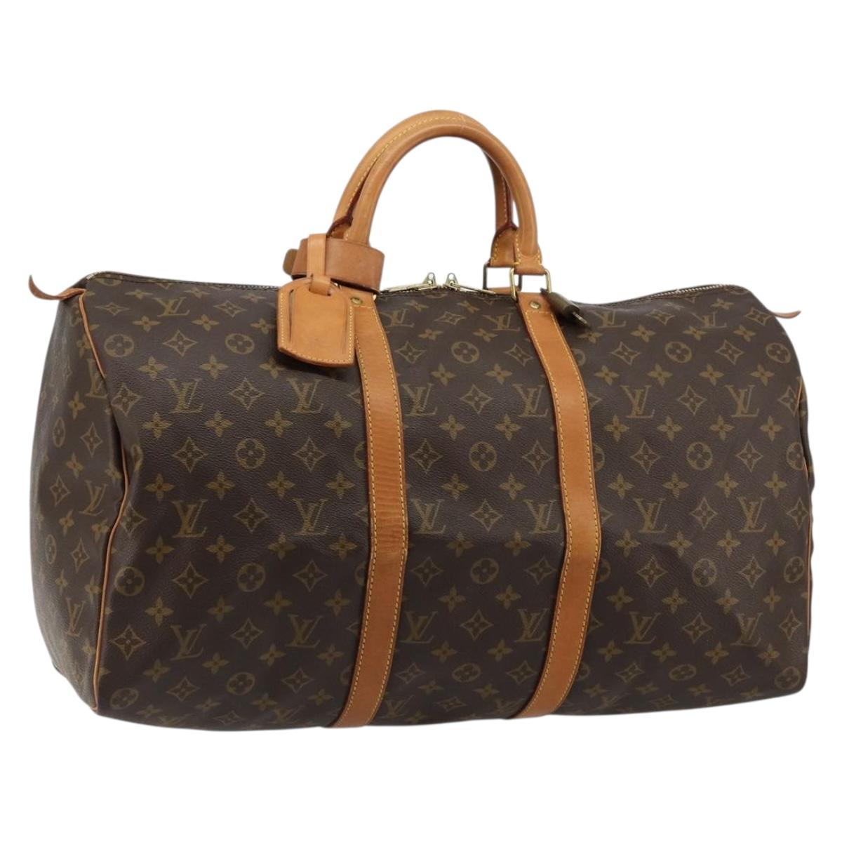 LOUIS VUITTON Monogram Keepall 50 Boston Bag M41426 LV Auth ka4646A