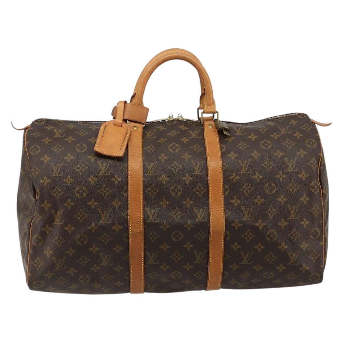 LOUIS VUITTON Monogram Keepall 50 Boston Bag M41426 LV Auth ka4646A