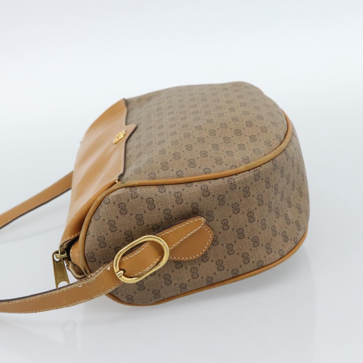 GUCCI Micro GG Supreme Web Sherry Line Bag PVC Beige 001 084 4001 Auth ka4655