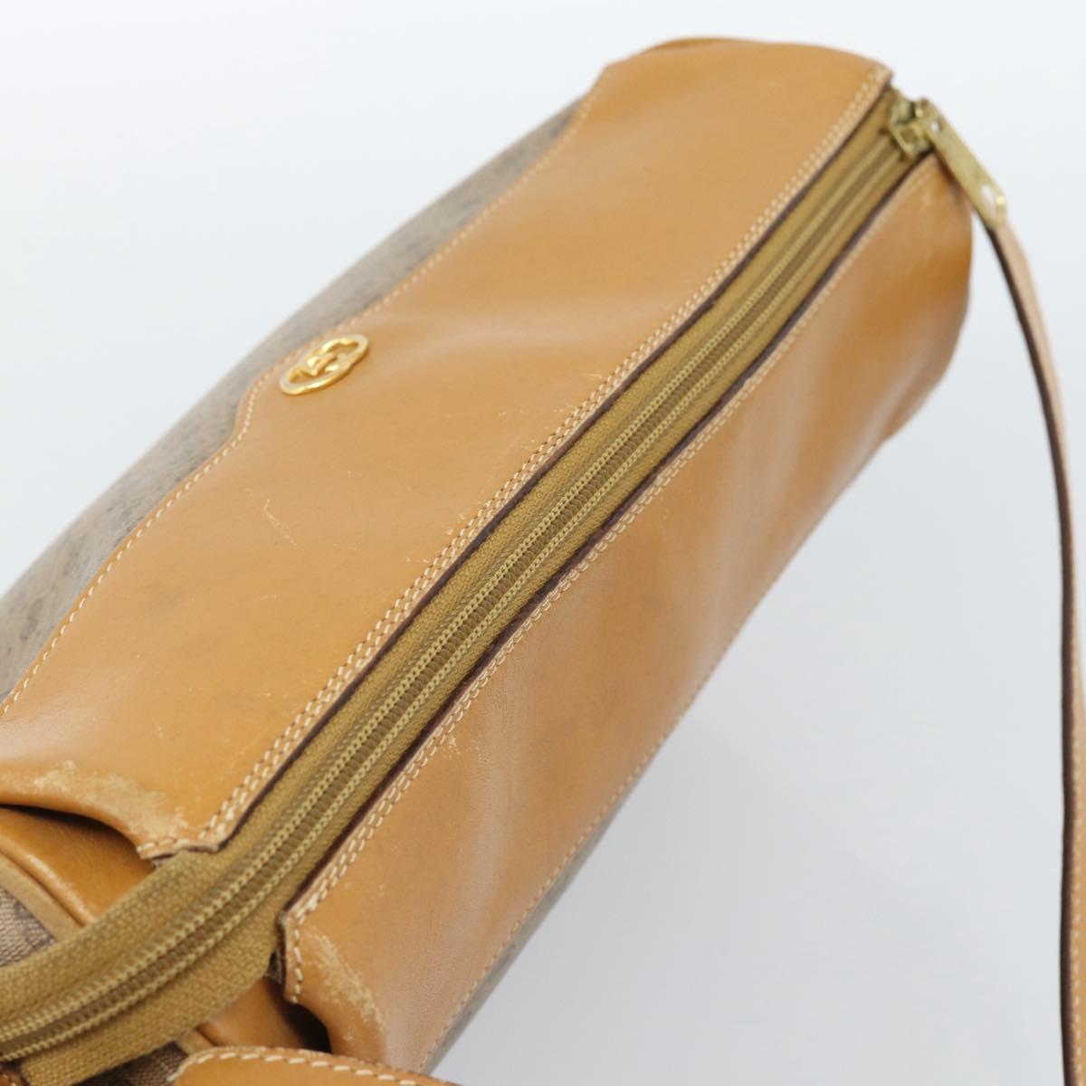 GUCCI Micro GG Supreme Web Sherry Line Bag PVC Beige 001 084 4001 Auth ka4655