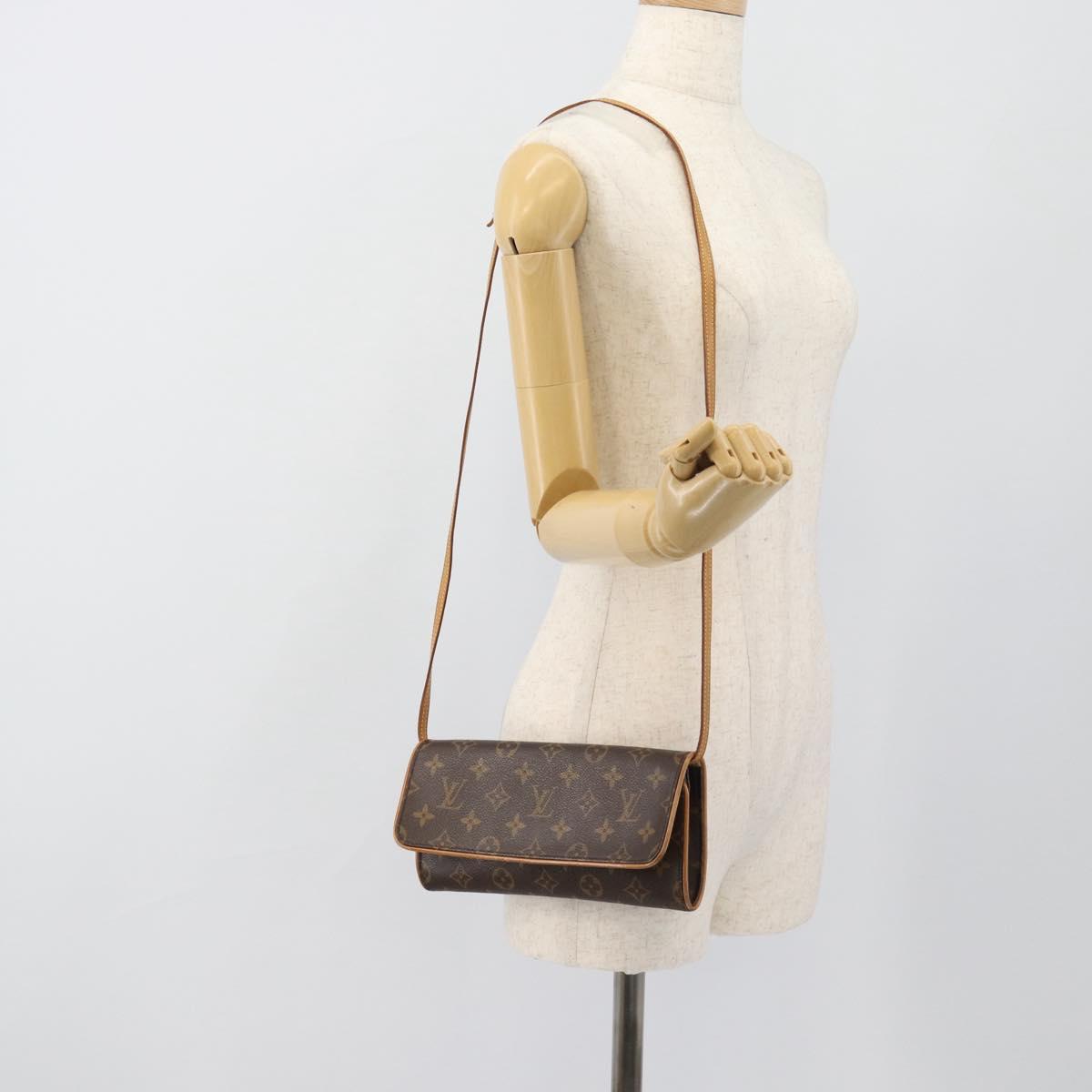 LOUIS VUITTON Monogram Pochette Twin GM Shoulder Bag M51852 LV Auth ka4656A