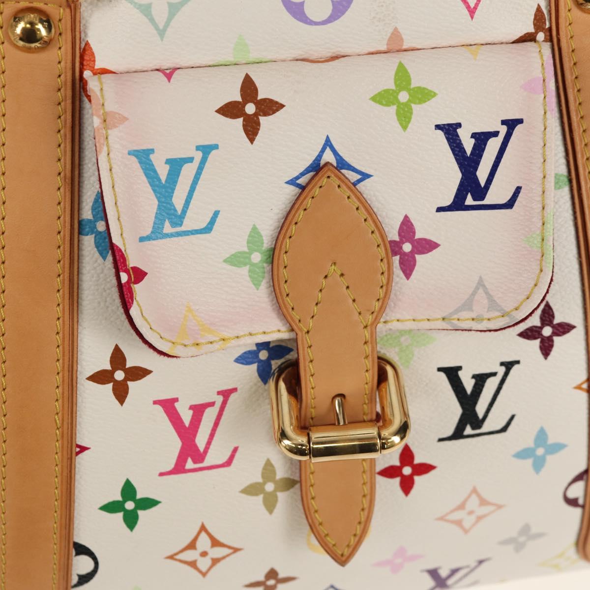 LOUIS VUITTON Monogram Multicolor Aurelia MM Tote Bag White M40094 Auth ka465V