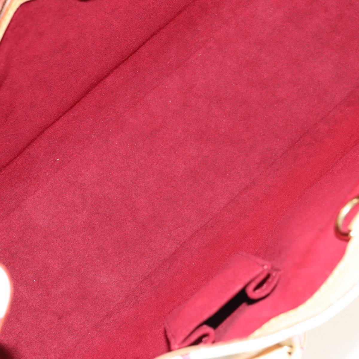 LOUIS VUITTON Monogram Multicolor Aurelia MM Tote Bag White M40094 Auth ka465V