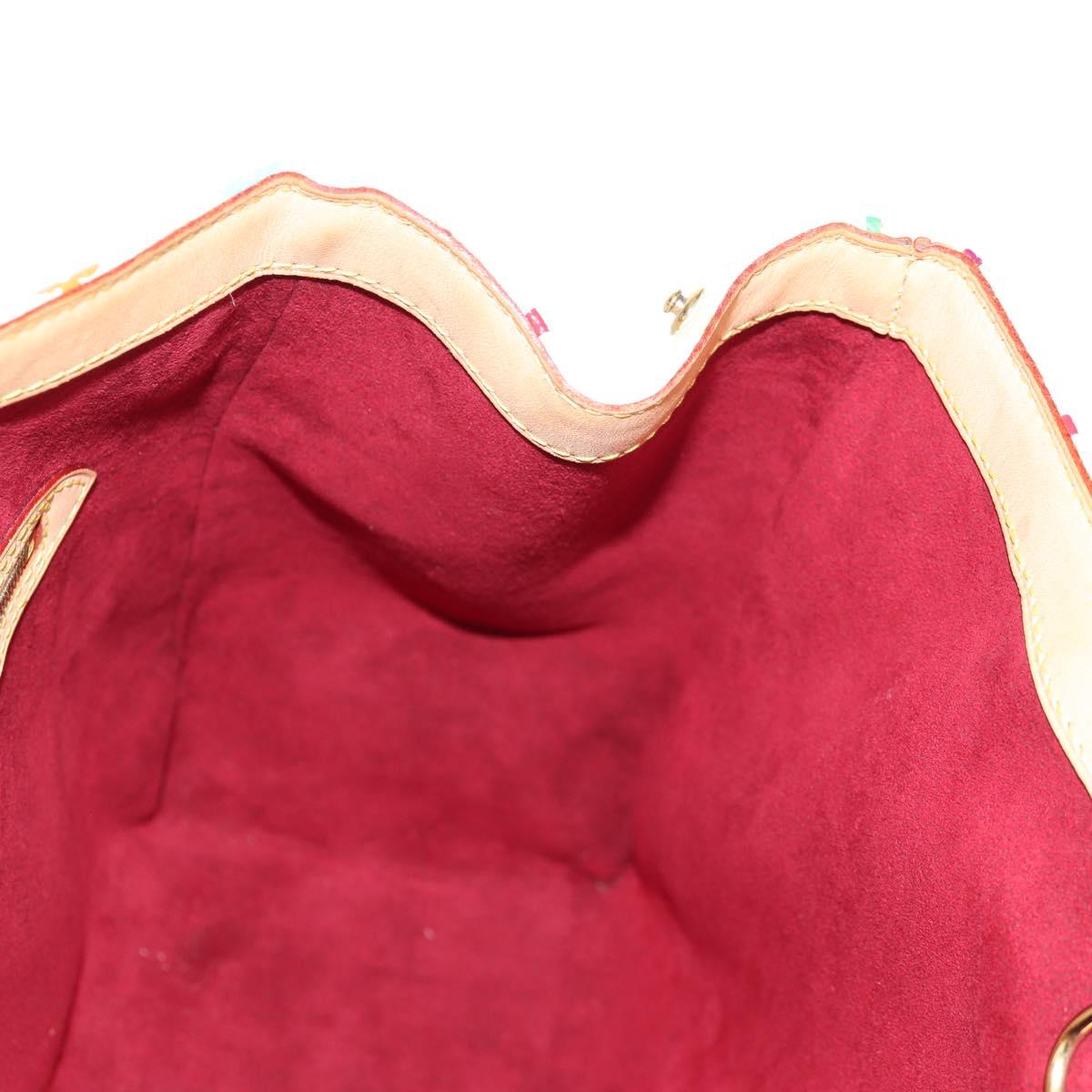 LOUIS VUITTON Monogram Multicolor Aurelia MM Tote Bag White M40094 Auth ka465V