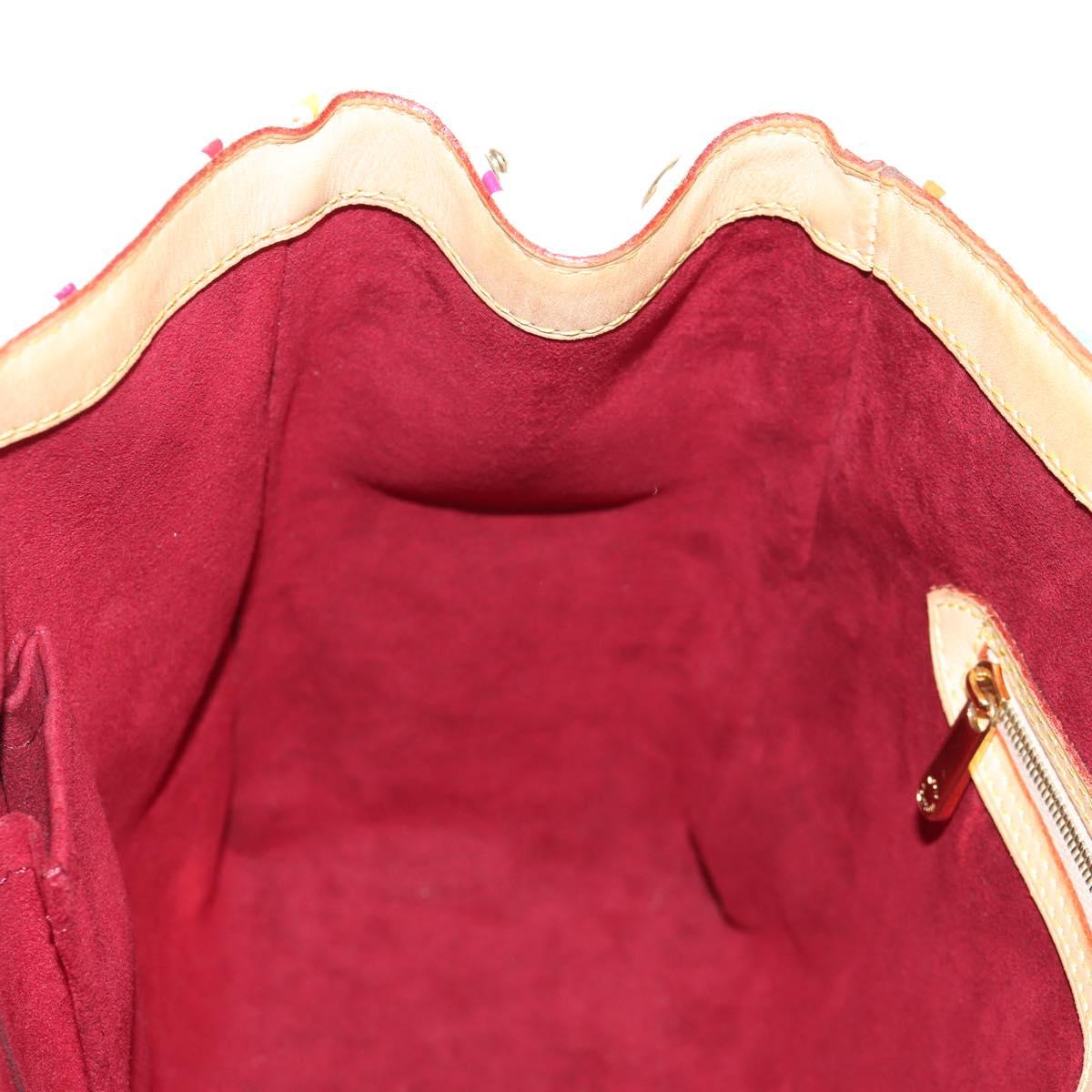 LOUIS VUITTON Monogram Multicolor Aurelia MM Tote Bag White M40094 Auth ka465V