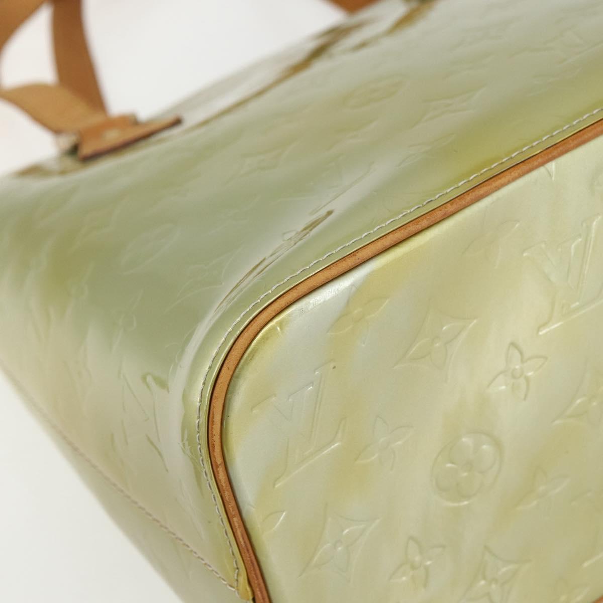 LOUIS VUITTON Monogram Vernis Houston Hand Bag Gris M91053 LV Auth ka466