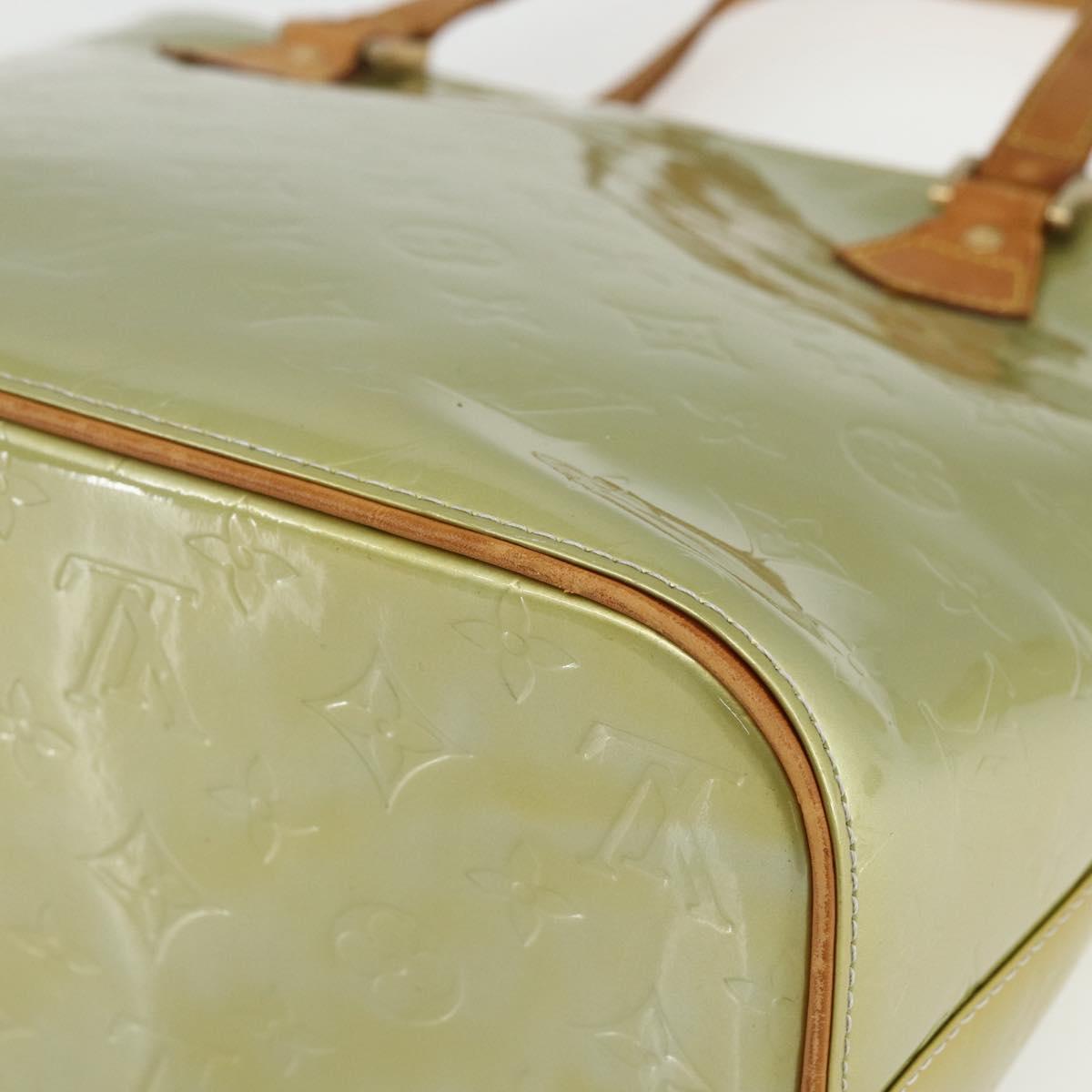 LOUIS VUITTON Monogram Vernis Houston Hand Bag Gris M91053 LV Auth ka466