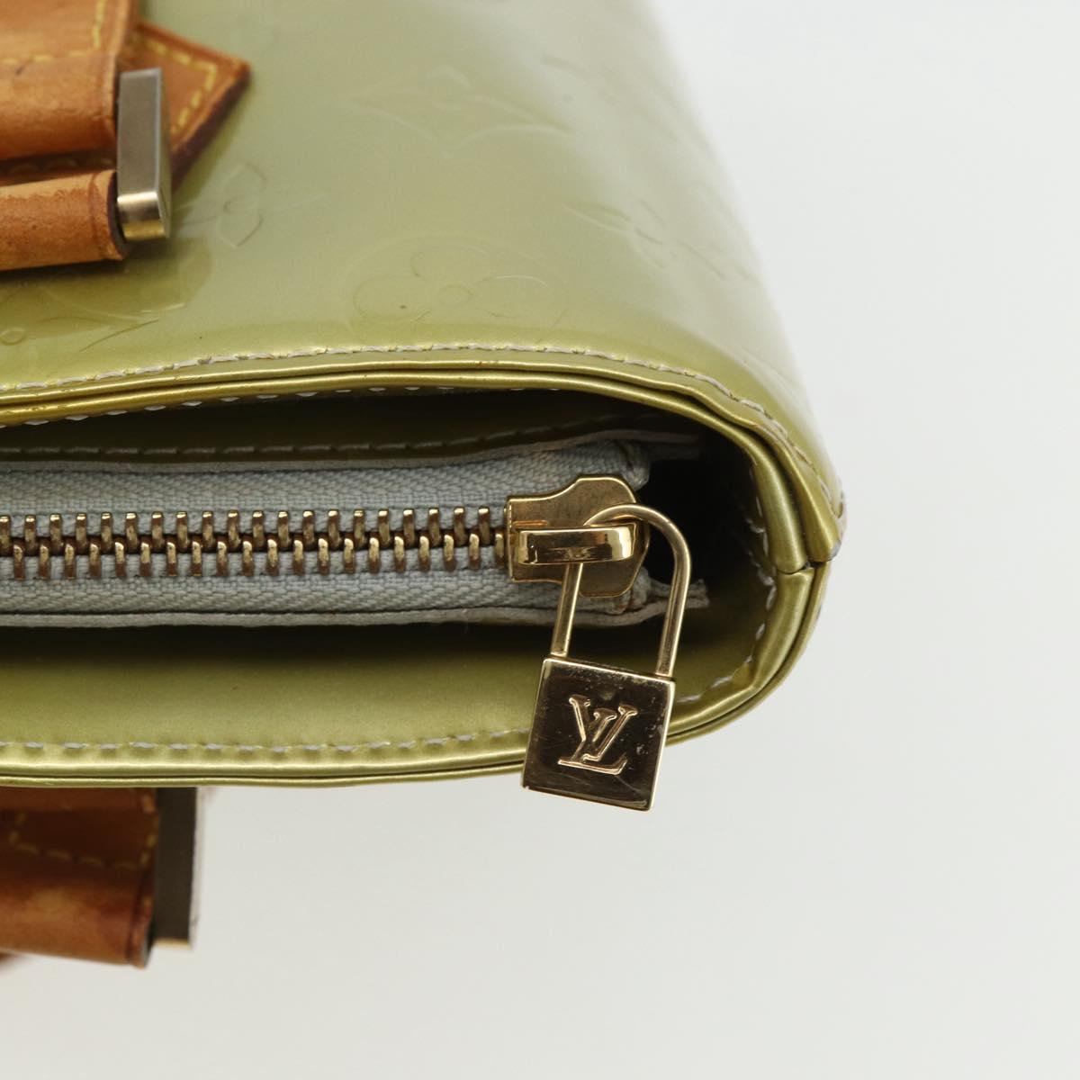 LOUIS VUITTON Monogram Vernis Houston Hand Bag Gris M91053 LV Auth ka466