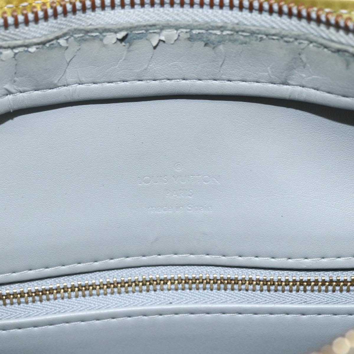 LOUIS VUITTON Monogram Vernis Houston Hand Bag Gris M91053 LV Auth ka466