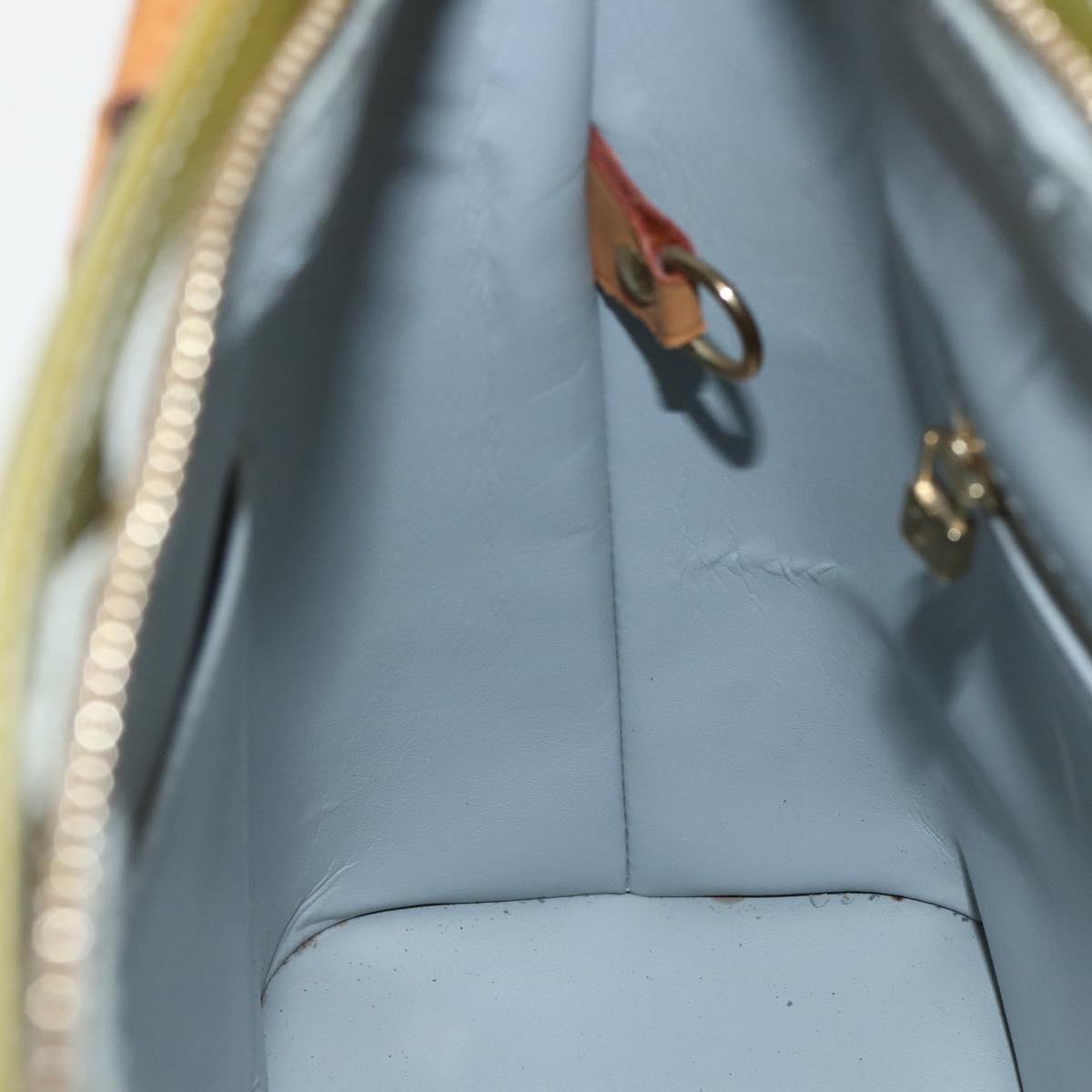 LOUIS VUITTON Monogram Vernis Houston Hand Bag Gris M91053 LV Auth ka466