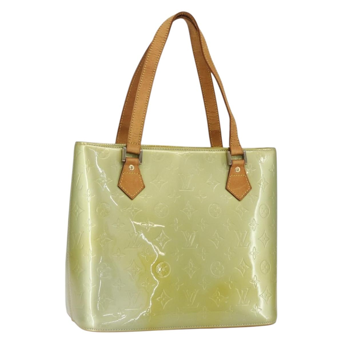 LOUIS VUITTON Monogram Vernis Houston Hand Bag Gris M91053 LV Auth ka466