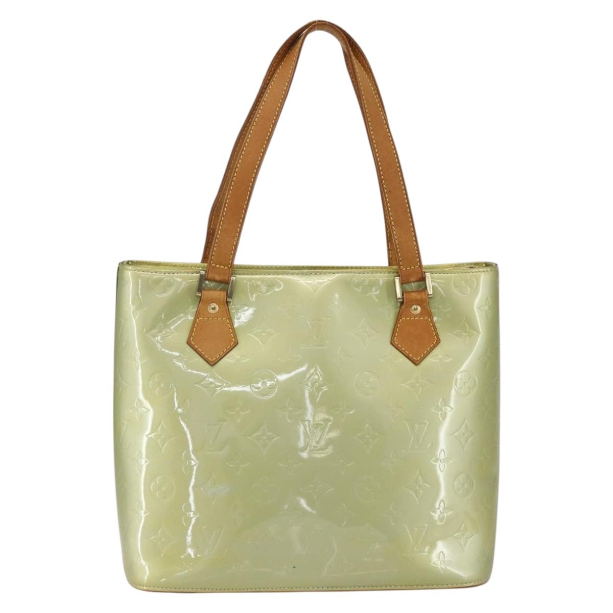 LOUIS VUITTON Monogram Vernis Houston Hand Bag Gris M91053 LV Auth ka466