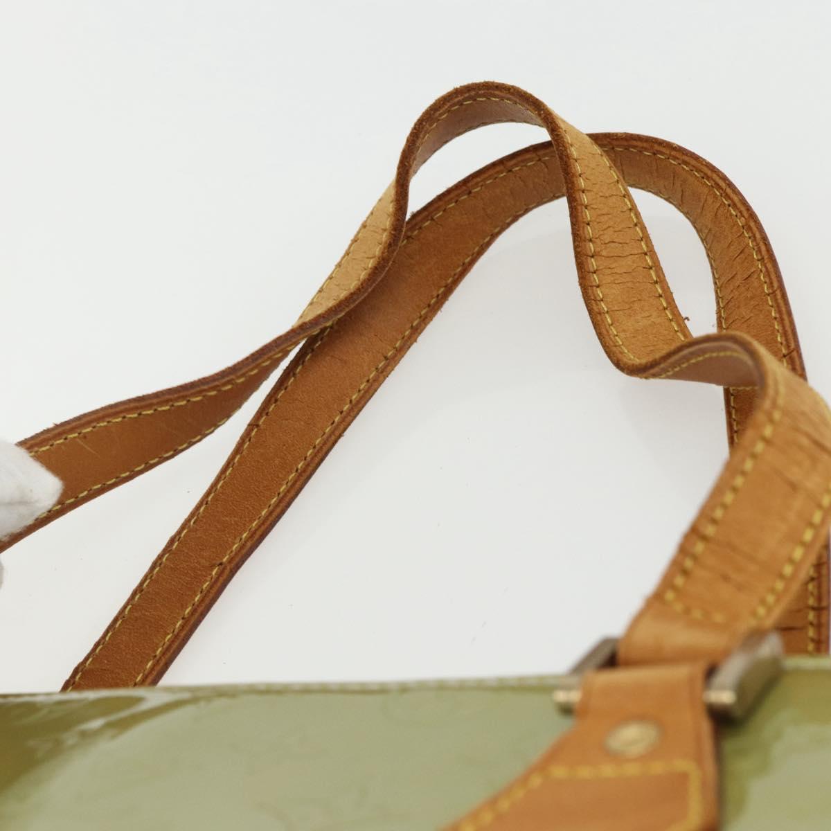 LOUIS VUITTON Monogram Vernis Houston Hand Bag Gris M91053 LV Auth ka466