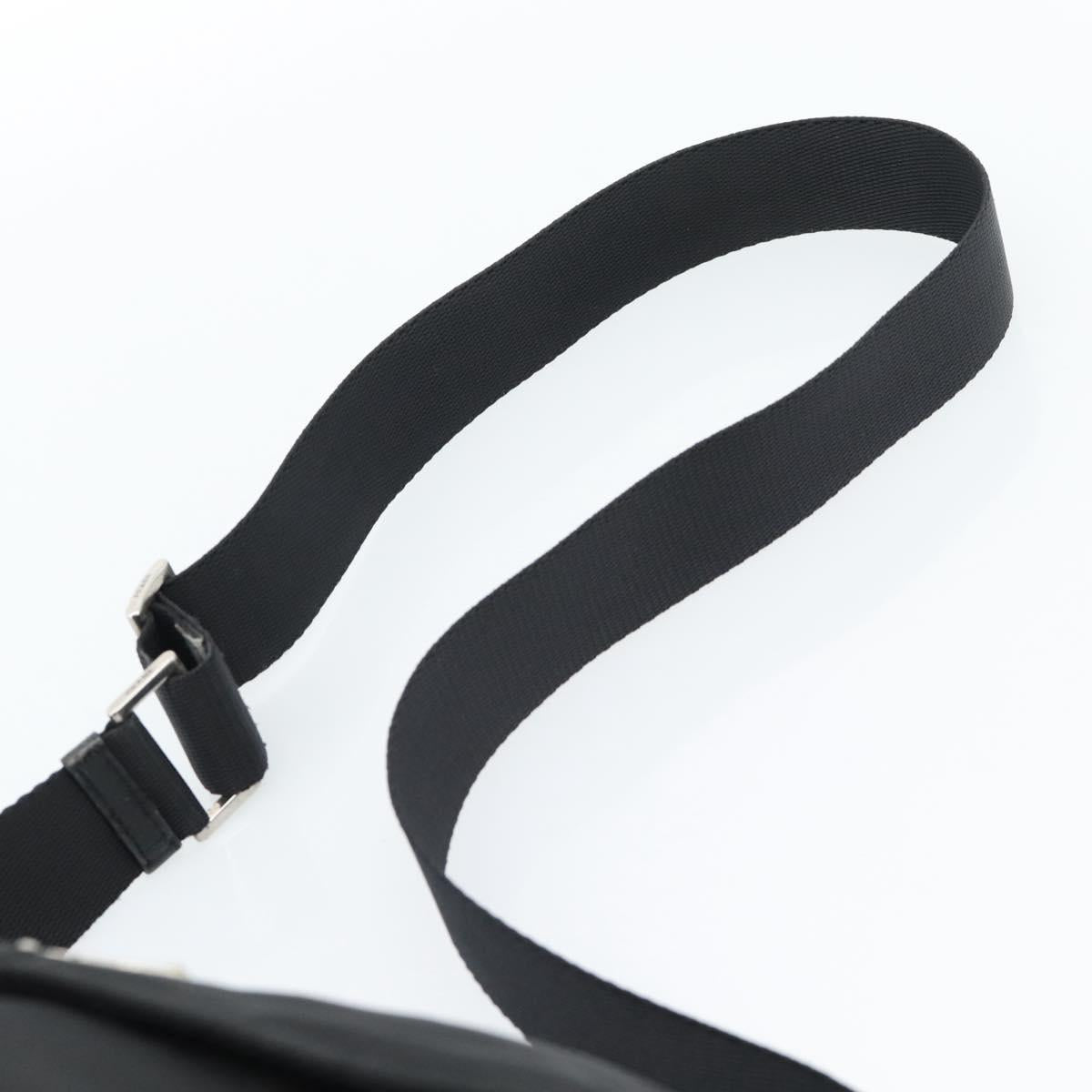 PRADA Shoulder Bag Nylon Black Silver Auth ka4660A