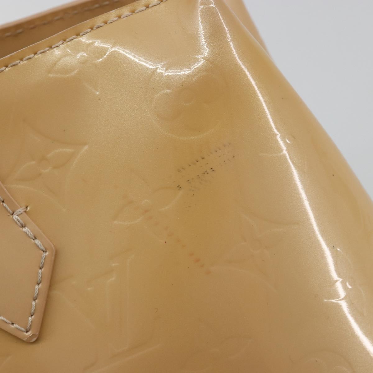 LOUIS VUITTON Vernis Wilshire PM Hand Bag Rose Flow Lantern M91642 Auth ka4676A