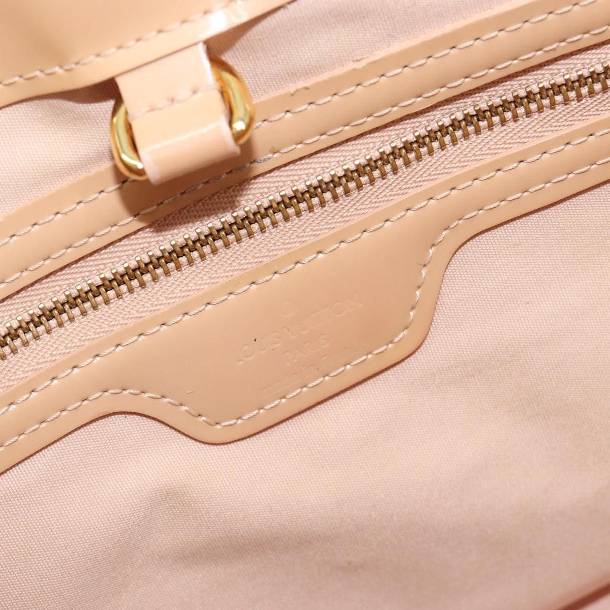 LOUIS VUITTON Vernis Wilshire PM Hand Bag Rose Flow Lantern M91642 Auth ka4676A
