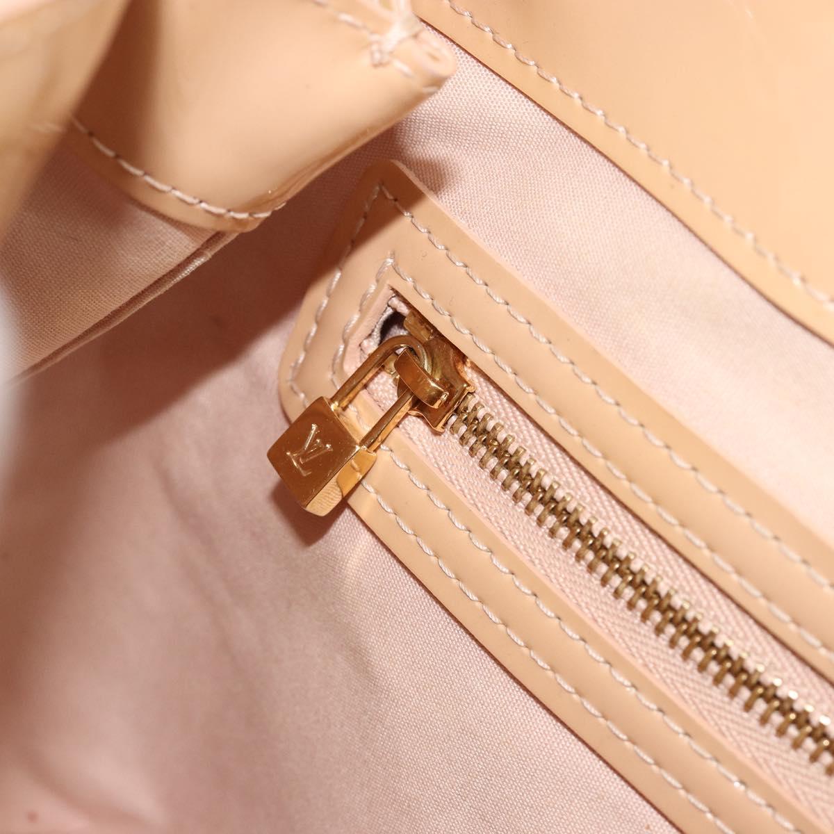 LOUIS VUITTON Vernis Wilshire PM Hand Bag Rose Flow Lantern M91642 Auth ka4676A