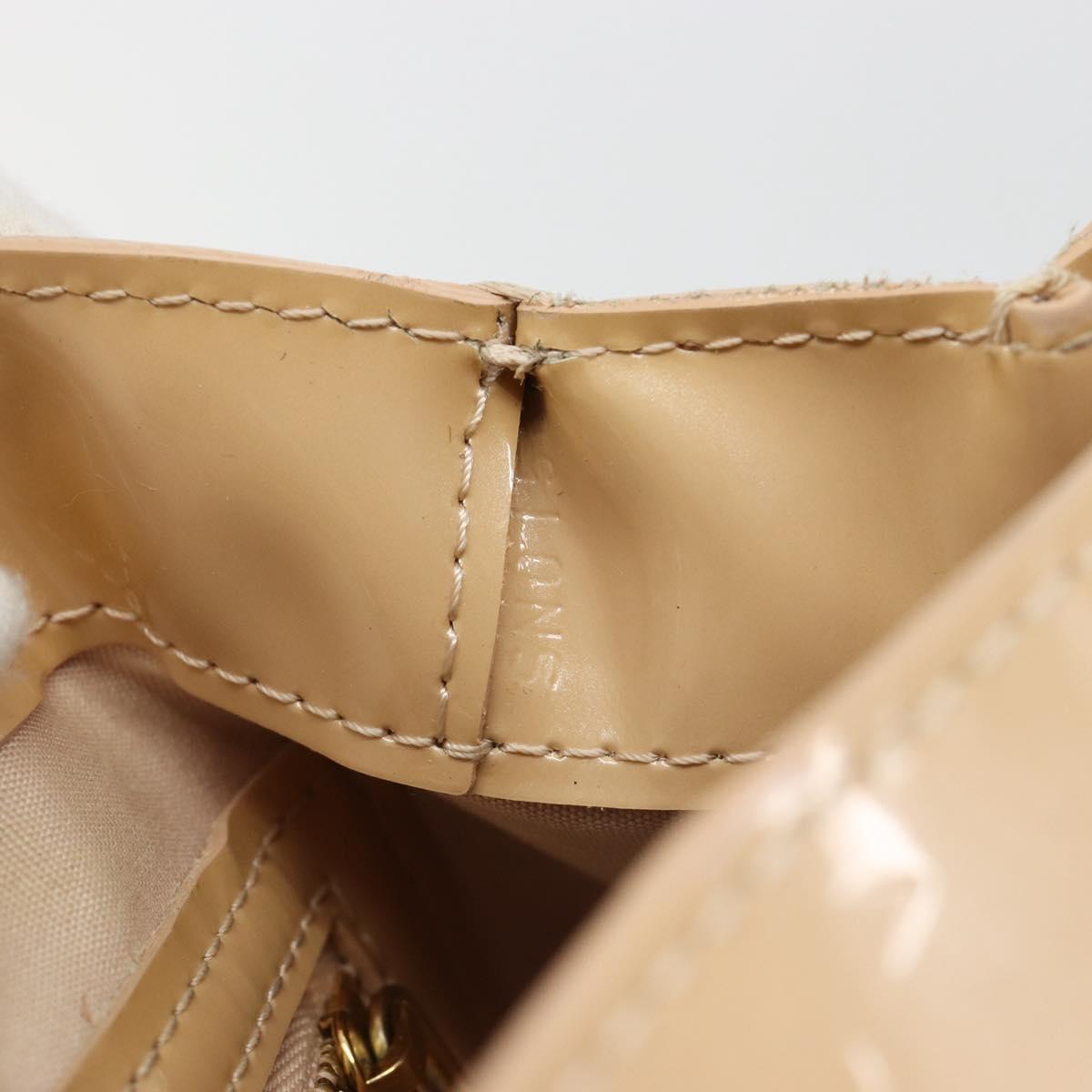 LOUIS VUITTON Vernis Wilshire PM Hand Bag Rose Flow Lantern M91642 Auth ka4676A