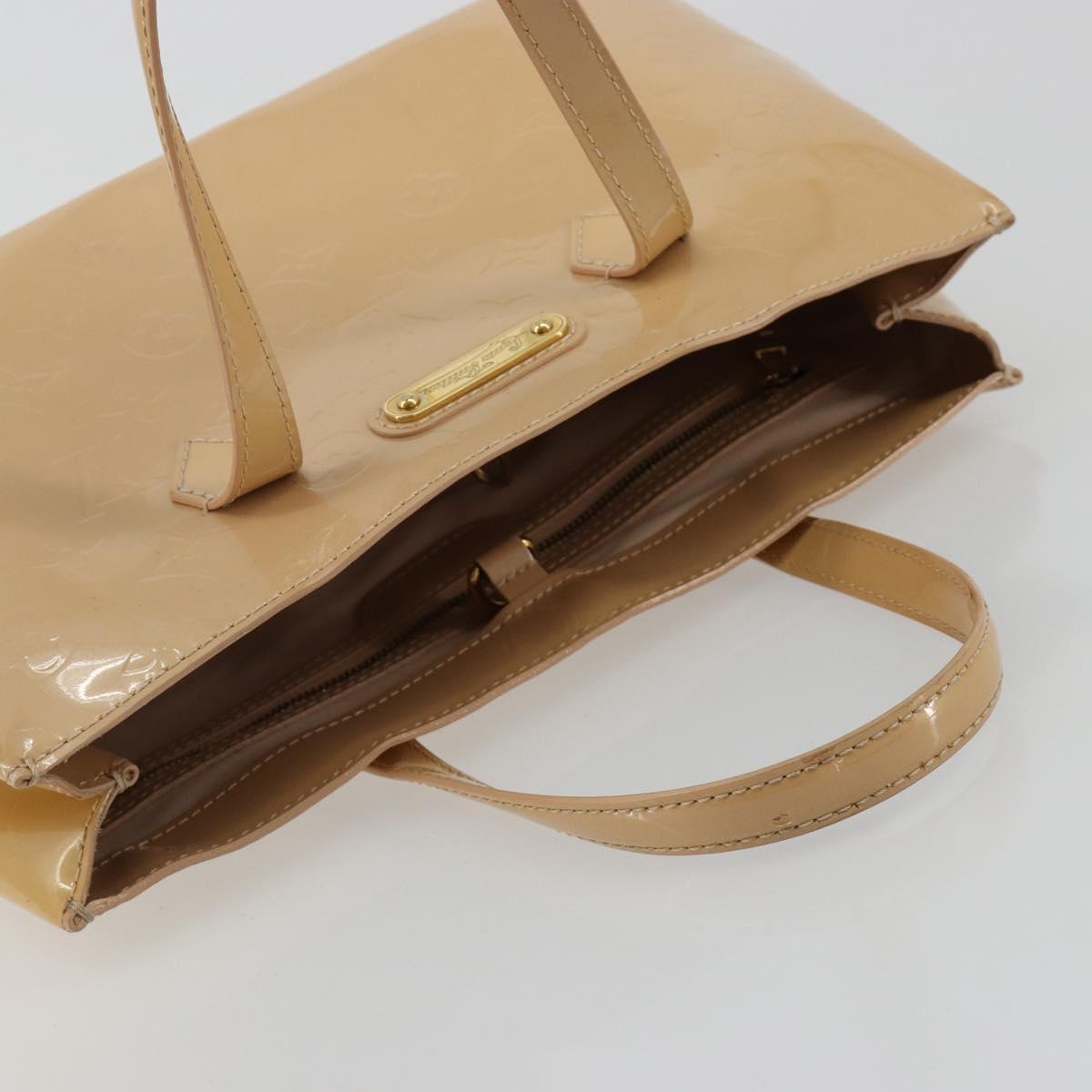 LOUIS VUITTON Vernis Wilshire PM Hand Bag Rose Flow Lantern M91642 Auth ka4676A