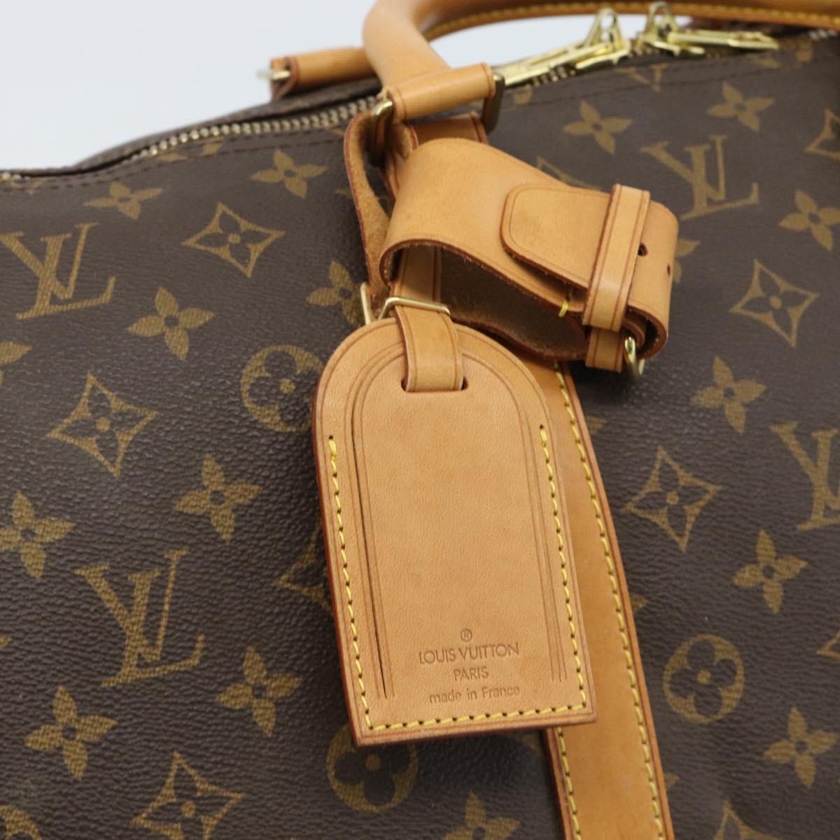 LOUIS VUITTON Monogram Keepall 55 Boston Bag M41424 LV Auth ka4680A