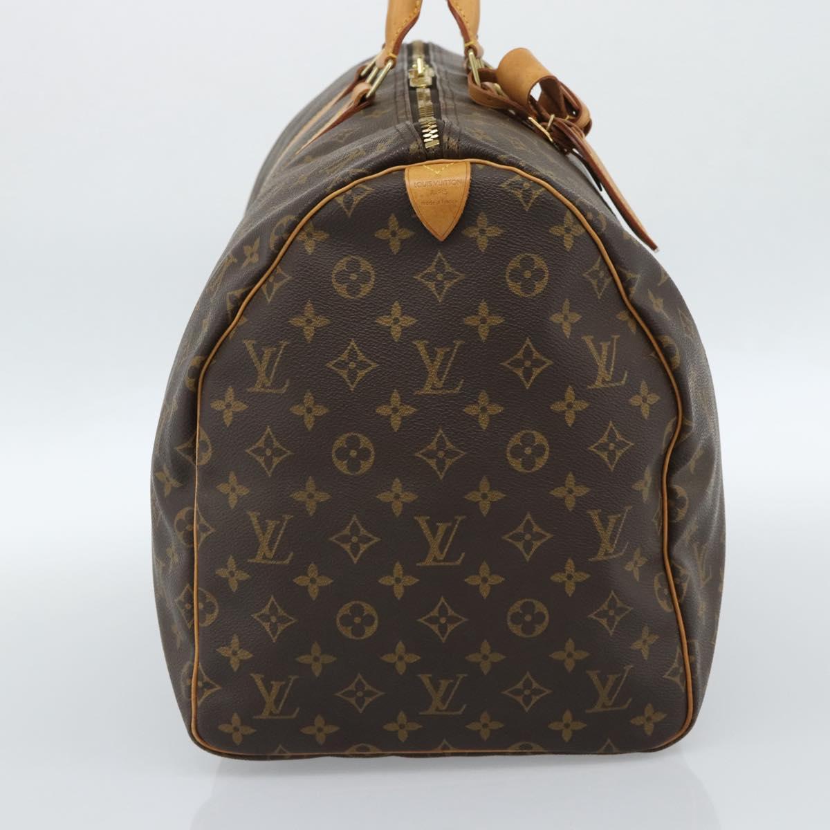 LOUIS VUITTON Monogram Keepall 55 Boston Bag M41424 LV Auth ka4680A