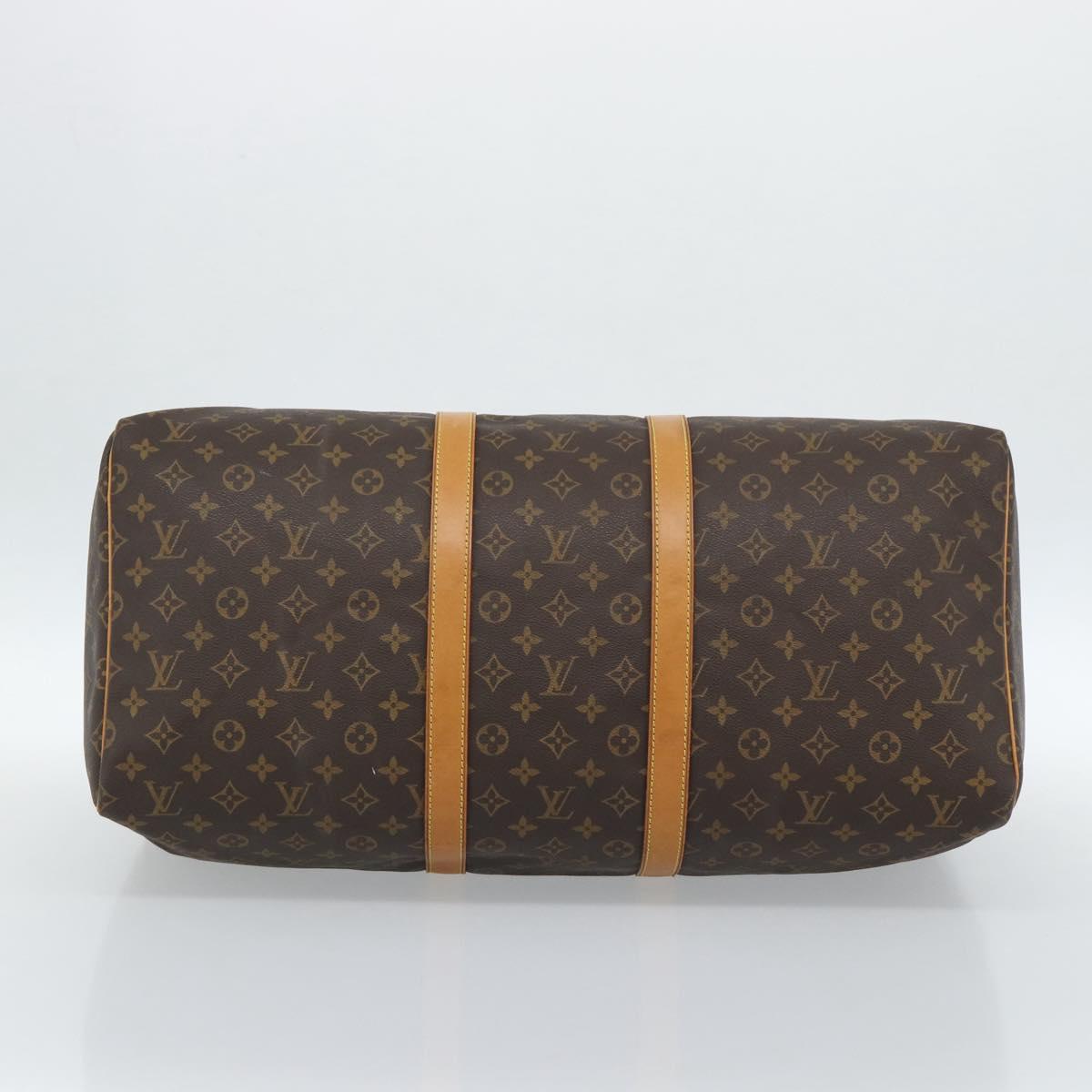 LOUIS VUITTON Monogram Keepall 55 Boston Bag M41424 LV Auth ka4680A